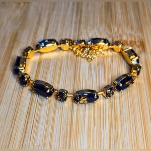 Natural Smoky Brown Quartz 21.7 Total Carats In Classic Gold Plated  Bracelet